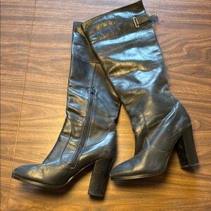 Kelsi Dagger Black Heeled Boots